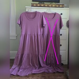 NEW Woolx Lucia Mesa Rose Pink Merino Tiered Maxi Dress S Small (Fits Like M)